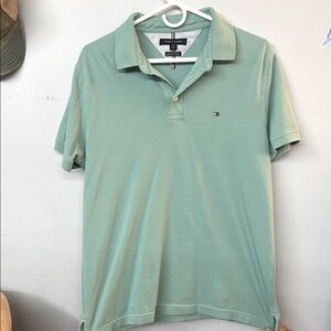 Tommy Hilfiger Green Polo Shirt Classic Cotton Casual